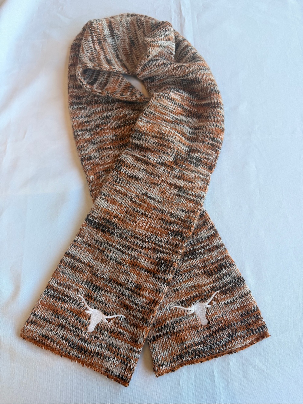 Forever Collectibles University of Texas Orange, Black, White Knitted Scarf